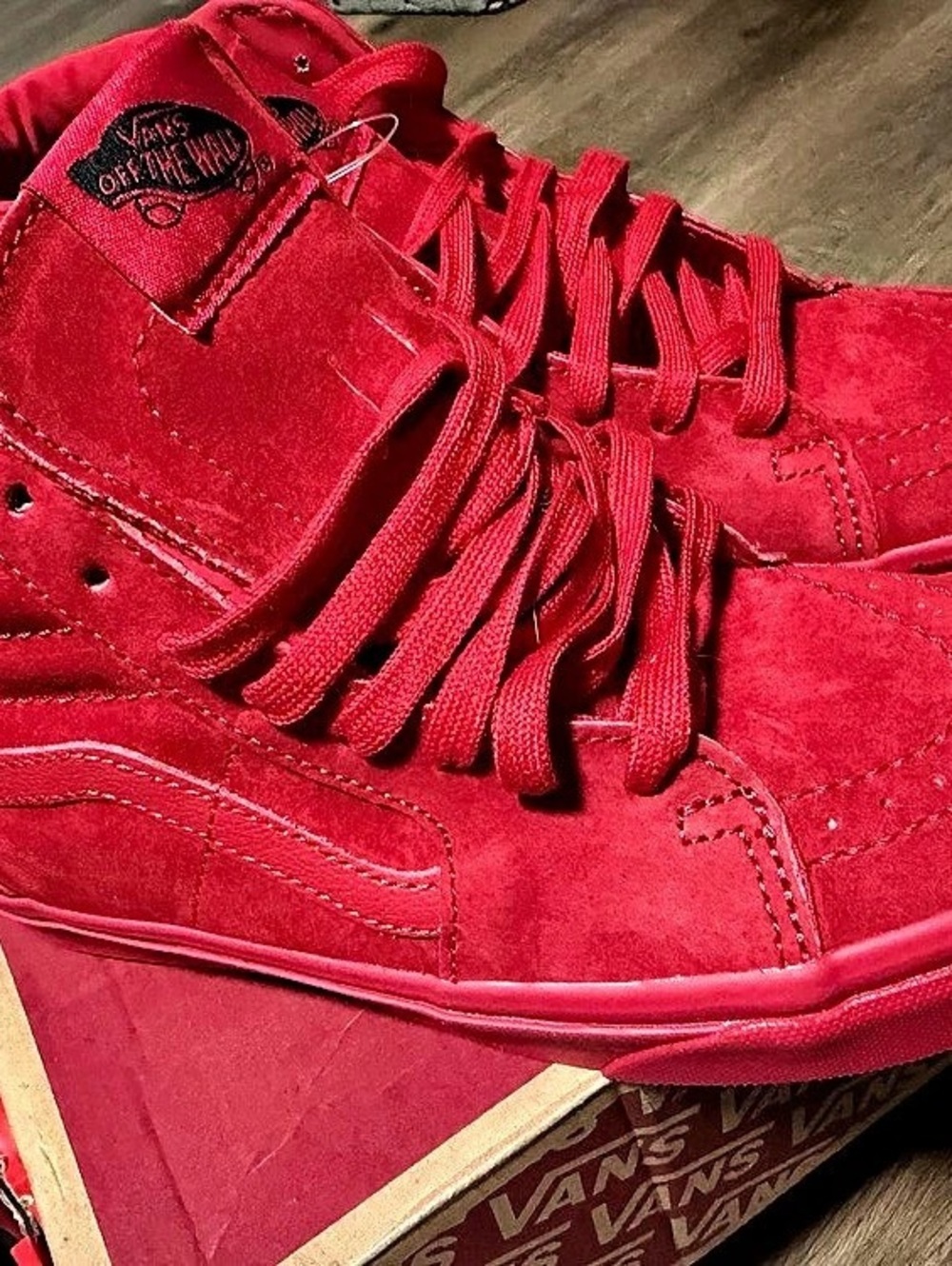Vans Sk8-Hi Mono Red High-Top Sneakers